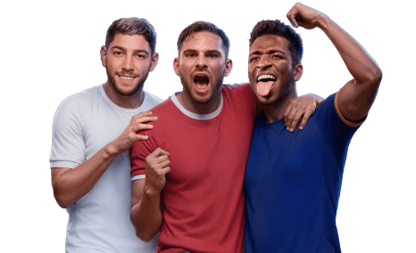 Begeisterte Fussballfans feiern